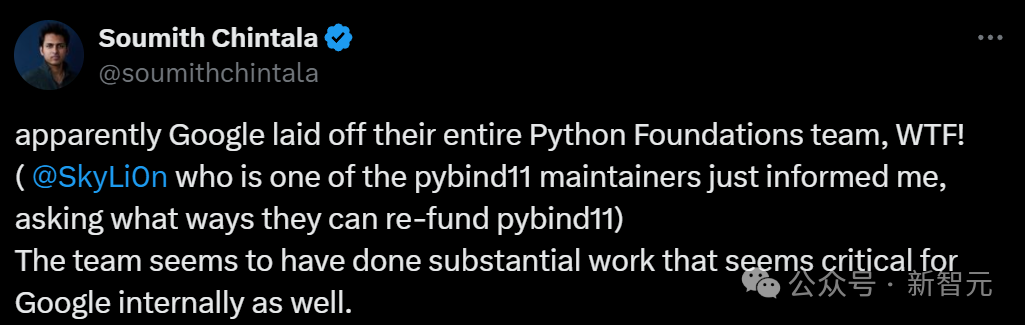 谷歌突破2万亿美元里程碑,却被曝裁掉整个Python团队?PyTorch之父怒批离谱插图3 谷歌突破2万亿美元里程碑,却被曝裁掉整个Python团队?PyTorch之父怒批离谱