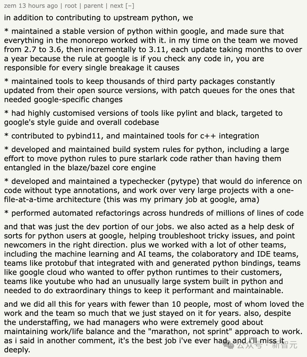 谷歌突破2万亿美元里程碑,却被曝裁掉整个Python团队?PyTorch之父怒批离谱插图4 谷歌突破2万亿美元里程碑,却被曝裁掉整个Python团队?PyTorch之父怒批离谱